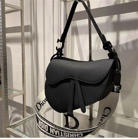 matte black saddle bag dior|Dior saddle bag black inside.